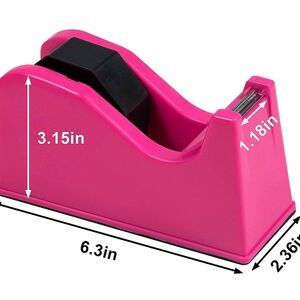 Set of 2 Tape Dispenser Adhesive Roll Holder (Fits 1"& 3" Core) Weighted Nonskid